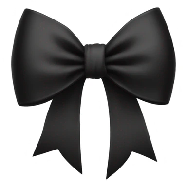 Black coquette bow with only back in it and no other colour  sticker
