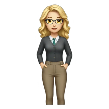 white girl teacher sticker