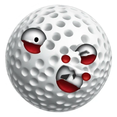 2 golf balls colliding sticker