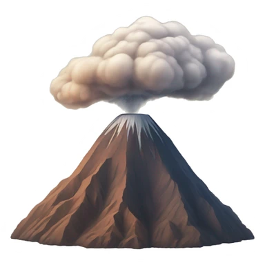 calm volcano, relief sticker