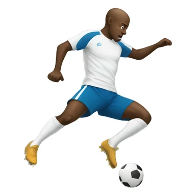 White man kicking the ball sticker