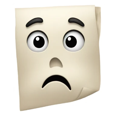 Letter A alphabet with a sad face sticker