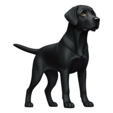 Labrador Retriever black full body sticker