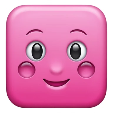 Pink square emoji no face sticker