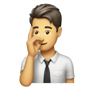 Smart person finger on head sticker