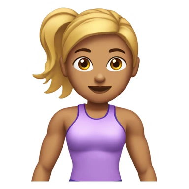 Chica con una malla de gimnasia sticker