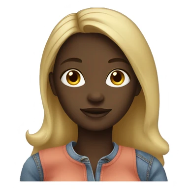 dark skinned blonde girl in jeans sticker