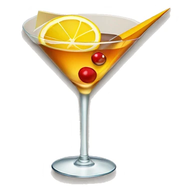 Paperplane cocktail in a cocktail glass sticker