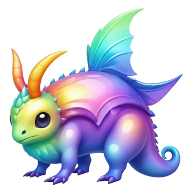 complex iridescent gradients aesthetic-scenery-Fakémon-creature sticker