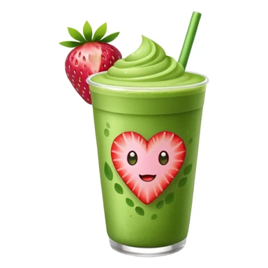 Matcha with strawberry drink  sticker