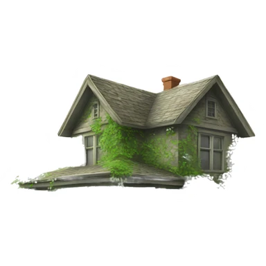 Overgrown house sticker