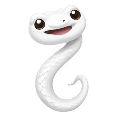 White snake with collar  sticker