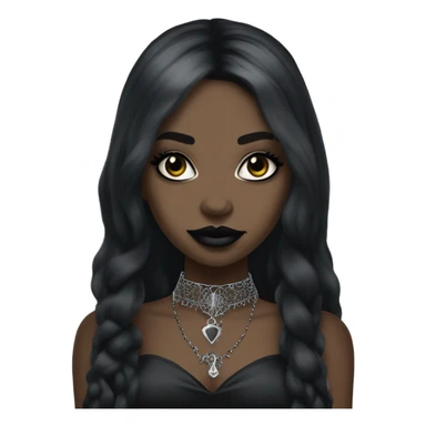 Gothic black girl  sticker