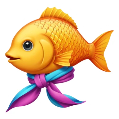 Pez con bufanda sticker