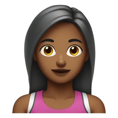 
girl in gym clothes sticker