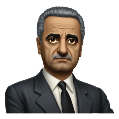 Gamal Abdel Nasser photorealistic sad sticker
