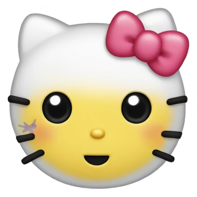 yellow hello kitty heart eyes sticker