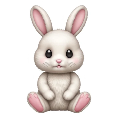 Cute bunny teddy sticker