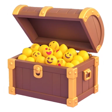 treasure chest 3D emoji style sticker
