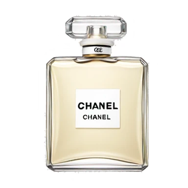 White Chanel perfume sticker