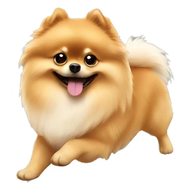 Pomeranian on treadmill  sticker