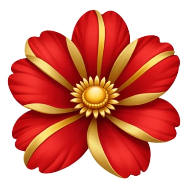 Red gold flover sticker