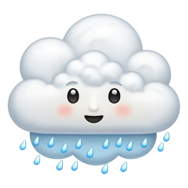 a normal cloud that is snowing  sticker