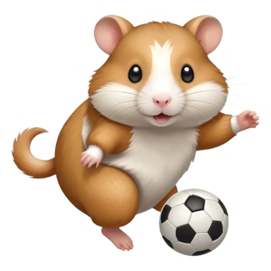 Hamster playing soccer sticker