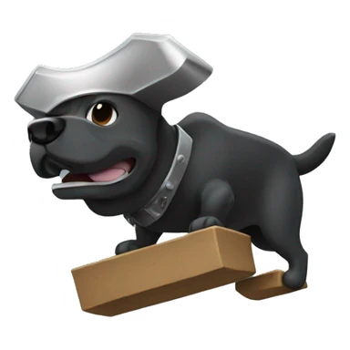Anvil with dog jumping  sticker