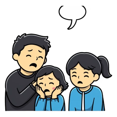 (man celebrating) the singing of (divorce papers) next to (sad crying woman) art influence two subjects sticker