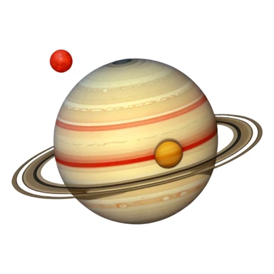 planet Saturn with red dots sticker