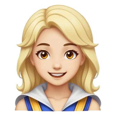 happy girl in cosplay outdoors sticker