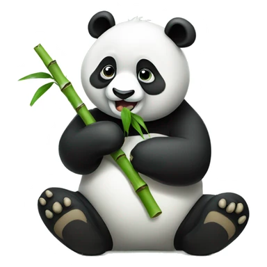 Panda eating bamboo  sticker