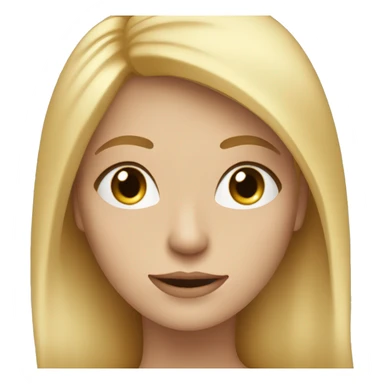 Vrouw met blond haar tot midde blauwe ogen sticker