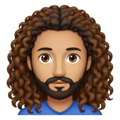 pareja de Mujer morena rizada cabello largo castaño ojos oscuros y hombre piel clara cabello negro con barba  y ojos marron sticker