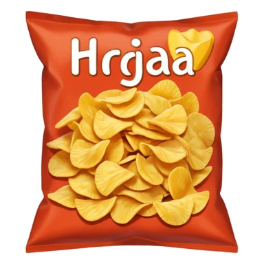 A bag of chips called HRAJ sticker