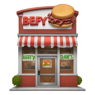 Restaurant named "Beefy Dan's" sticker