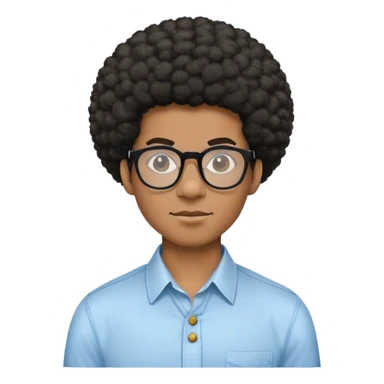 Nerd with Afro  sticker