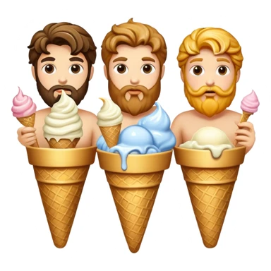 Zeus and other Greek gods enjoying ice cream sticker