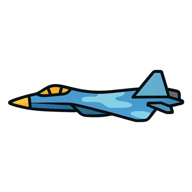 Sukhoi Su-57 stealth jet, side view sticker