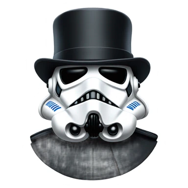 Stormtrooper with a top hat  sticker