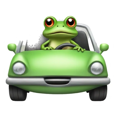 Frog driving  sticker