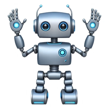 robot with 2 arms and 2 legs 1 eye sticker