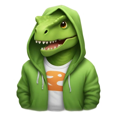 Dinosaur with a hoodie sticker
