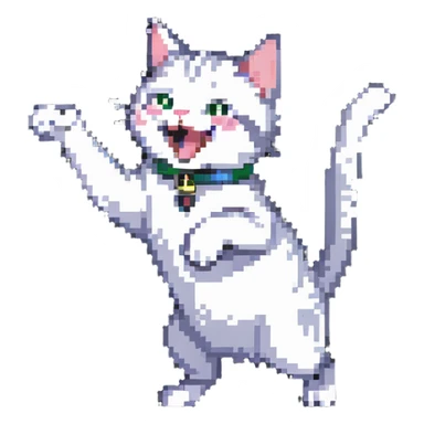 cat pointing and laughing sticker