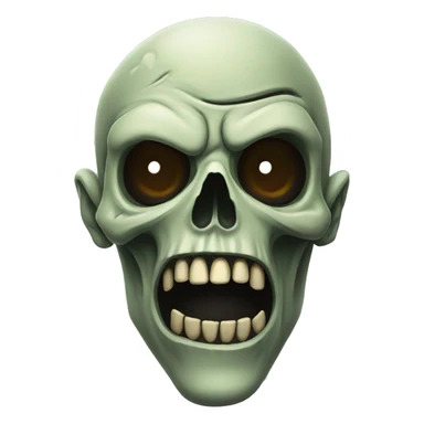 Zombie skull  sticker