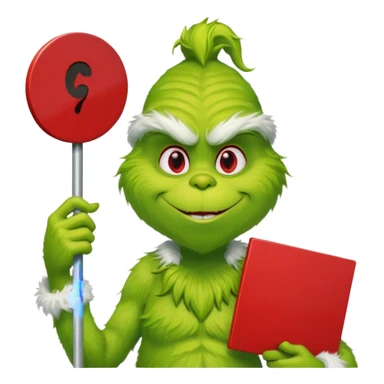 The Grinch with  max sticker
