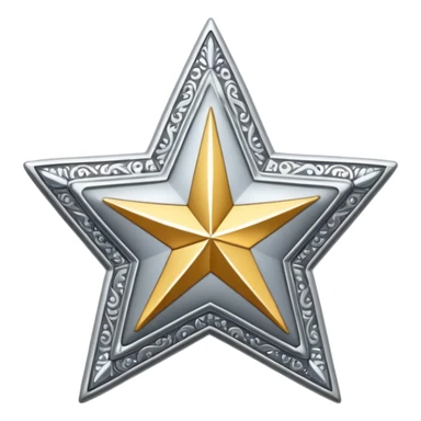 Sequin western star badge sticker