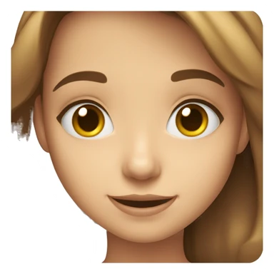 a girl smiling at a selfie sticker