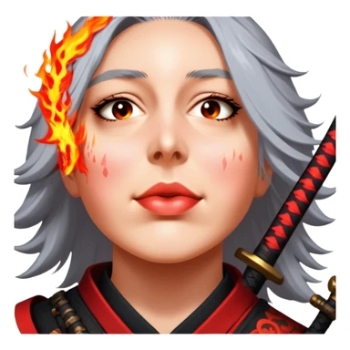 Fire-Wielding Samurai sticker